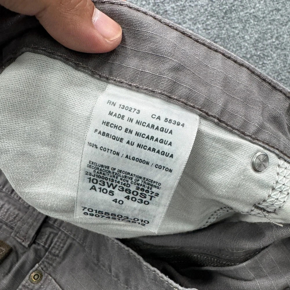Wrangler Riggs Workwear Cargo Shorts Mens 40 Gray 10in Ripstop Durable Workwear